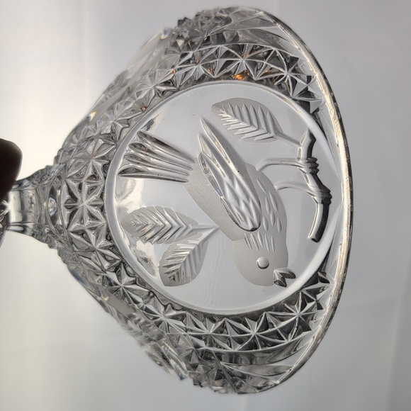 Hofbauer Crystal Candy Dish with Lid, Vintage, "The Birds Collection" - Picture 11 of 13